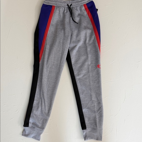 NWT XL(14/16) AND1 Big Boys Front Court Jogger Pants Heather Grey/Black Tapered - Picture 3 of 4